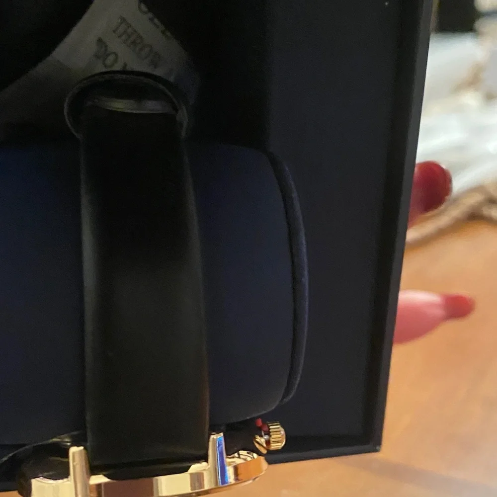 Adrienne Vittadini Elegant Black and Gold Watch - Picture 3 of 5